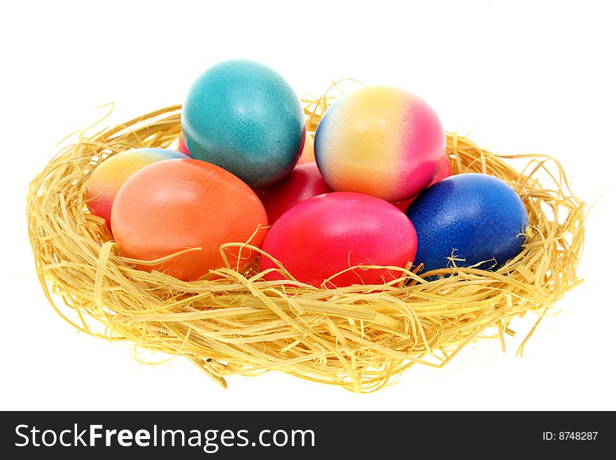 Easter eggs on a white background. Easter eggs on a white background.