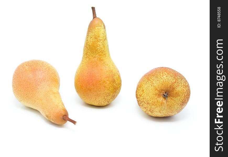 Pears Isolated On The White Background