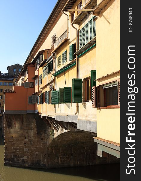 Famous old medieval bridge Ponte Vecchio in Florence,Italy