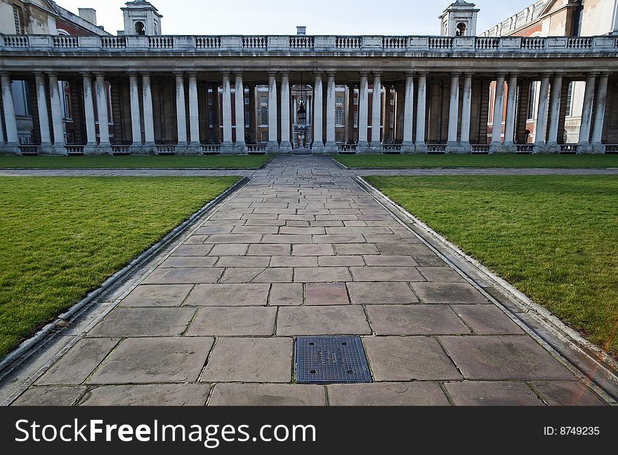 Outdoor area of Greenwich University in London. Outdoor area of Greenwich University in London.