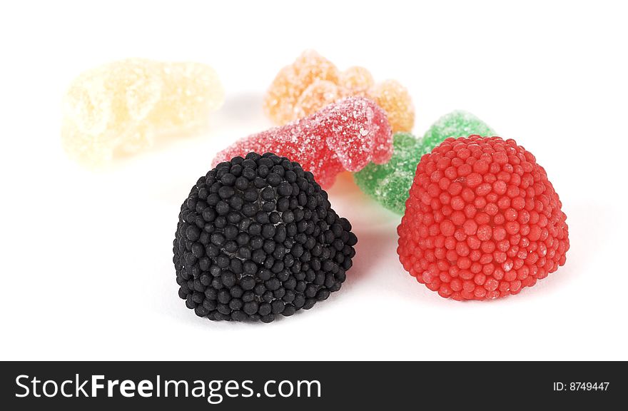 Sugary sweets of various colors