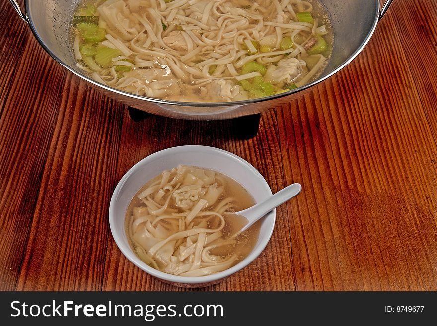 Chinese wonton soup for dinner