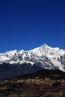God Mountain Of Tibetan- Meili In The Morning Stock Image God Mountain Of Tibetan- Meili In The Morning Stock Image