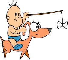 Baby Riding On Dog Royalty Free Stock Photo Baby Riding On Dog Royalty Free Stock Photo