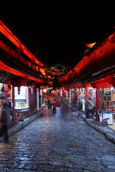 Night Lijiang, Shopping Royalty Free Stock Photography Night Lijiang, Shopping Royalty Free Stock Photography