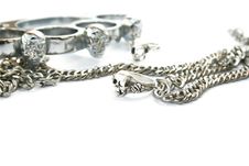 Skull Rings,kastet,chain Royalty Free Stock Image