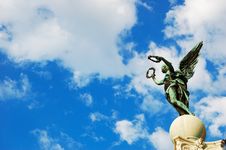 Statue On The Top Of A Pillar Stock Photo Statue On The Top Of A Pillar Stock Photo