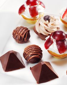 Dessert - Candy With Fruit Stock Photo Dessert - Candy With Fruit Stock Photo