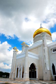 Omar Ali Saifuddien Mosque Stock Photo