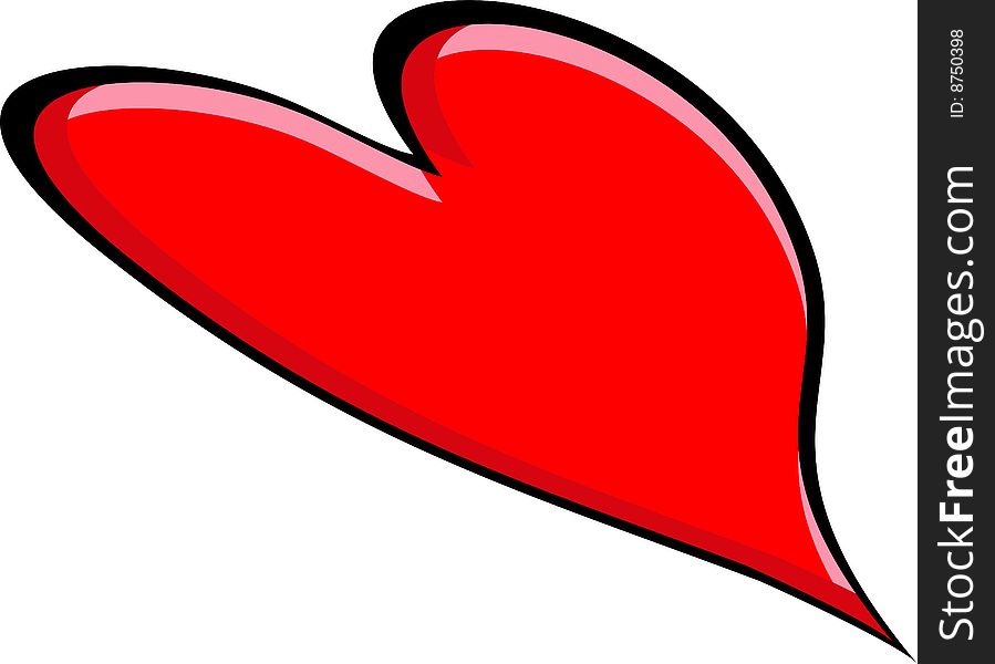 Big red heart love sign