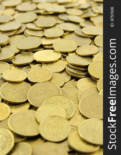 Lots of polish coins background