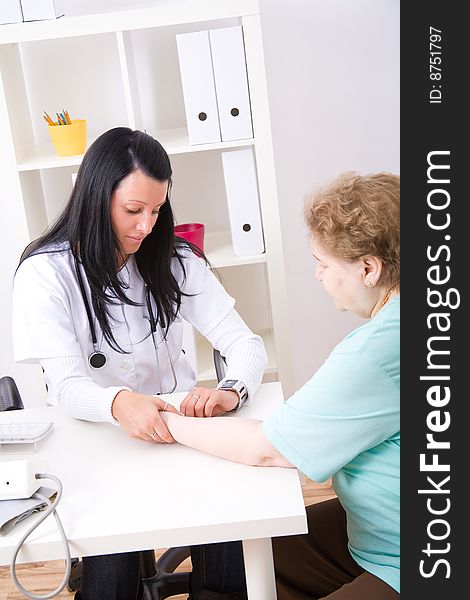 Young doctor inspect a patient in surgery