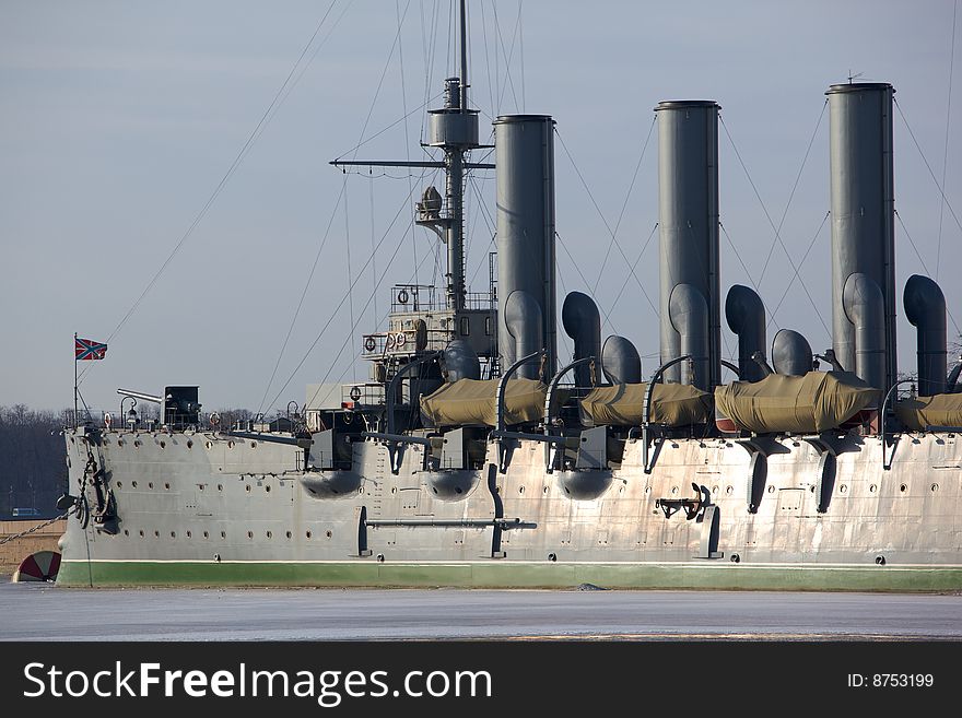 Aurora is a Russian protected cruiser, currently preserved as a museum ship in St. Petersburg. She became a symbol of the Communist Revolution in Russia. At 9.45 p.m. on 25 October 1917, a blank shot from her forecastle gun signalled the start of the assault on the Winter Palace, which was to be the last episode of the October Revolution. Aurora is a Russian protected cruiser, currently preserved as a museum ship in St. Petersburg. She became a symbol of the Communist Revolution in Russia. At 9.45 p.m. on 25 October 1917, a blank shot from her forecastle gun signalled the start of the assault on the Winter Palace, which was to be the last episode of the October Revolution.