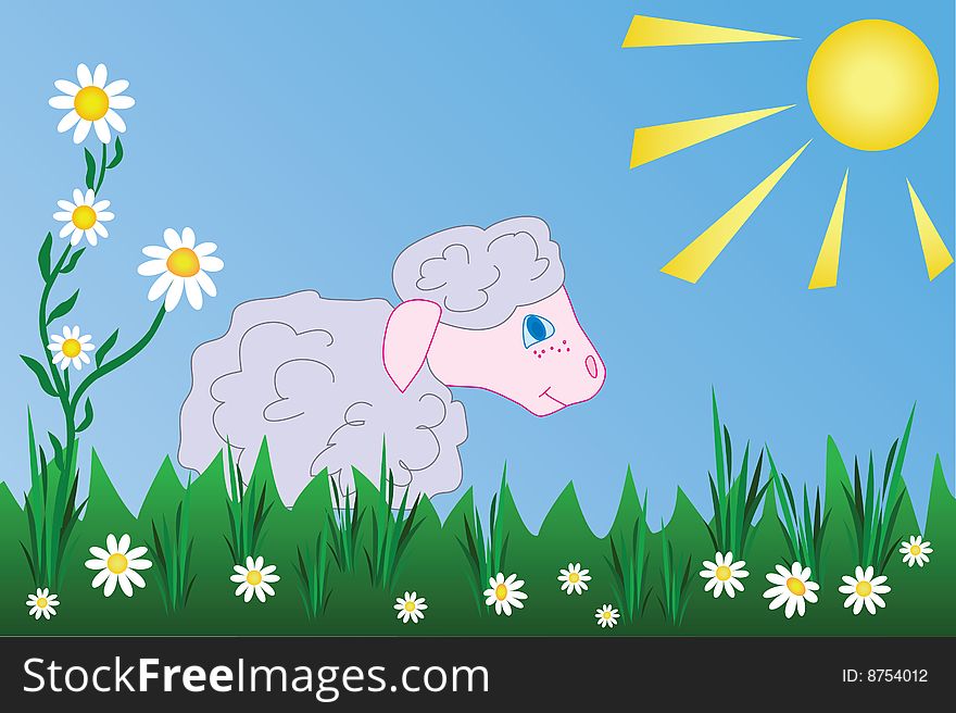 Cute Sheep Lamb vector Illustration. Cute Sheep Lamb vector Illustration.