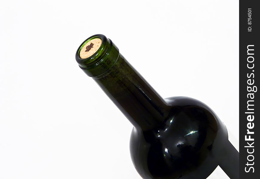 Image of wine bottle isolated on white background. Image of wine bottle isolated on white background