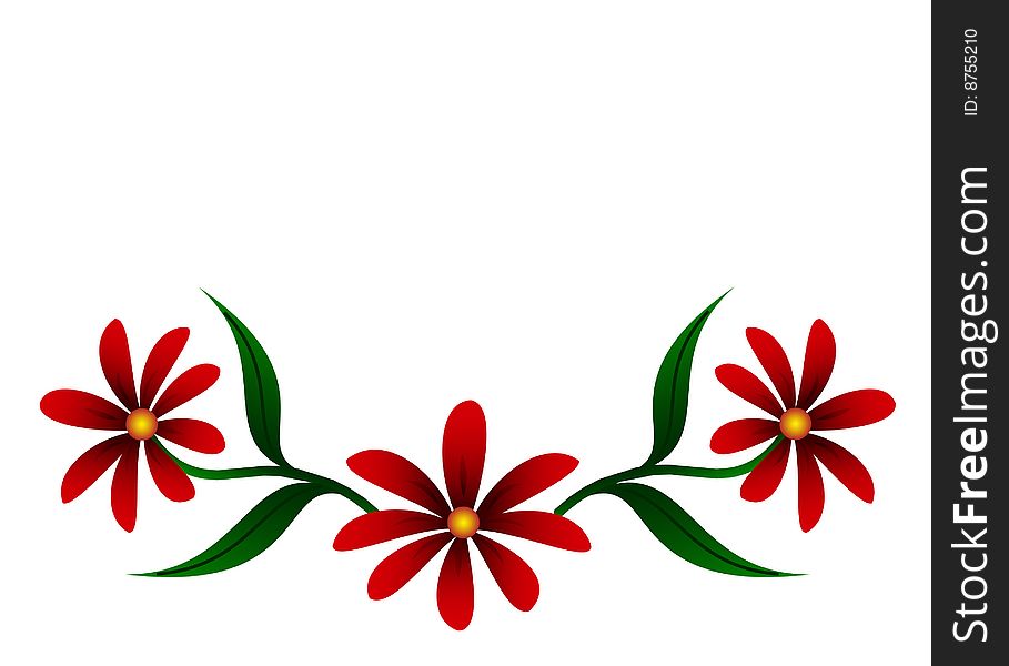 Red flower background on white background. . Red flower background on white background.