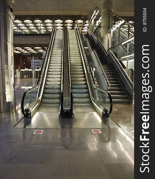 Escalator at Barajas T4 airport