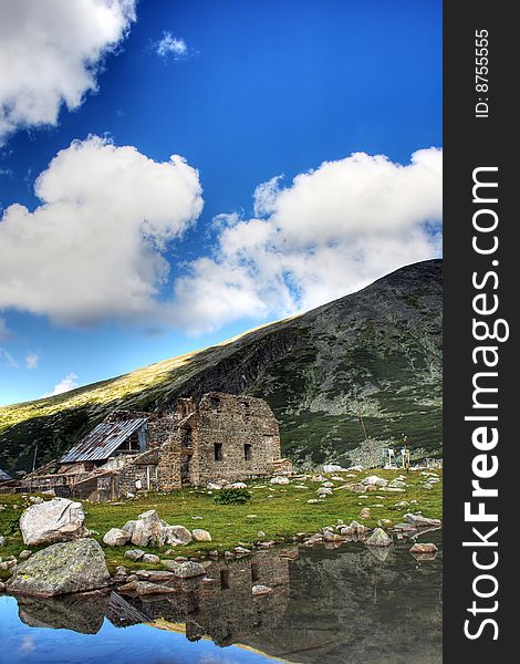 An old ruin in the bulgarian mountains (Rila). An old ruin in the bulgarian mountains (Rila)