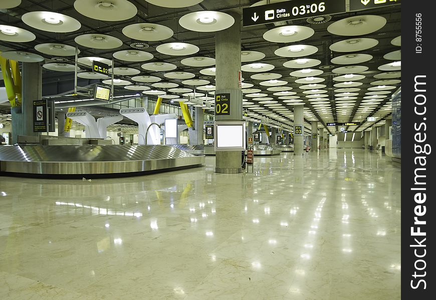 Corridor at Barajas T4 airport. Corridor at Barajas T4 airport