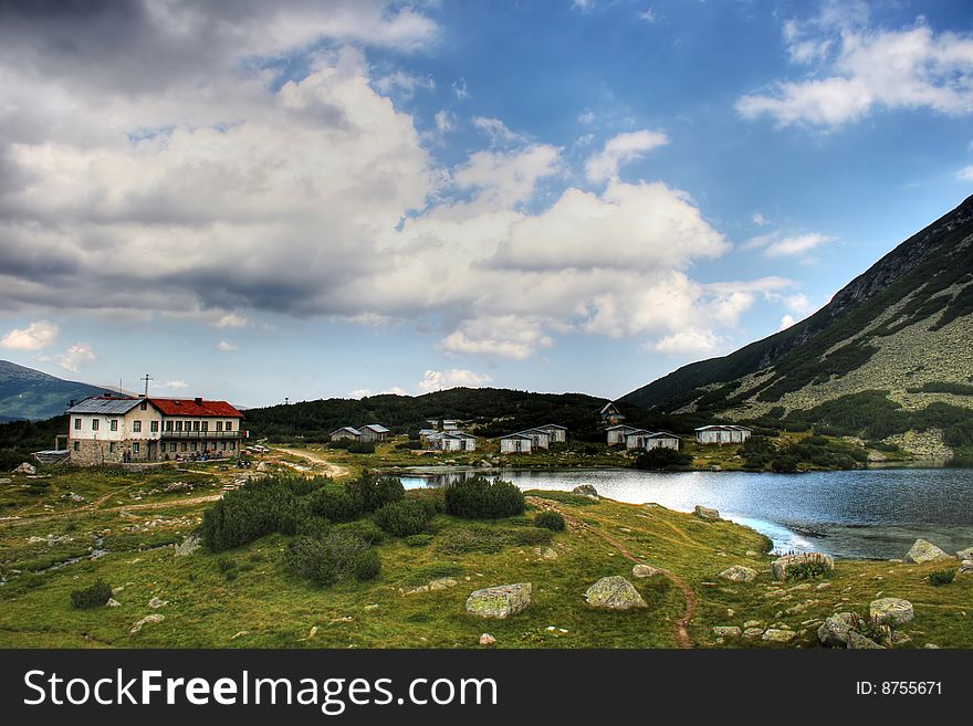 The glacial lake in the Rila (bulgarian mountains). The glacial lake in the Rila (bulgarian mountains)