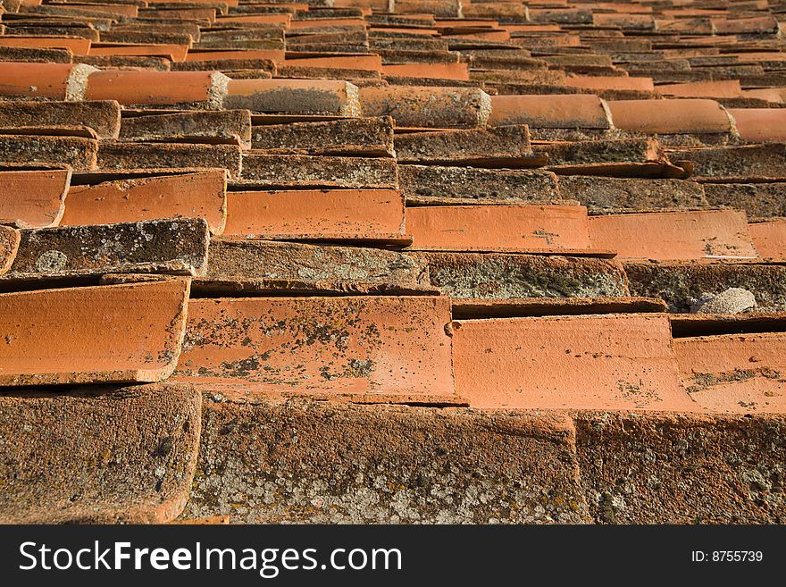 Old roof with new tiles