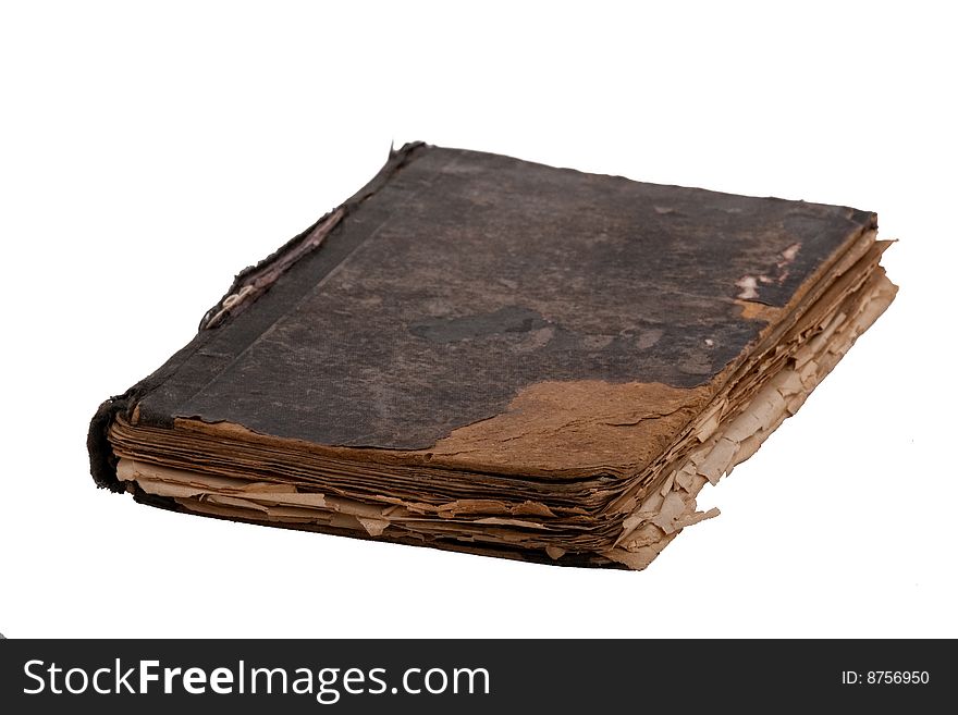 Ancient book isolated on a white background. Ancient book isolated on a white background