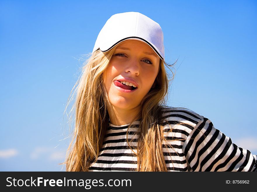 Portrait of a young girl in summer. Portrait of a young girl in summer