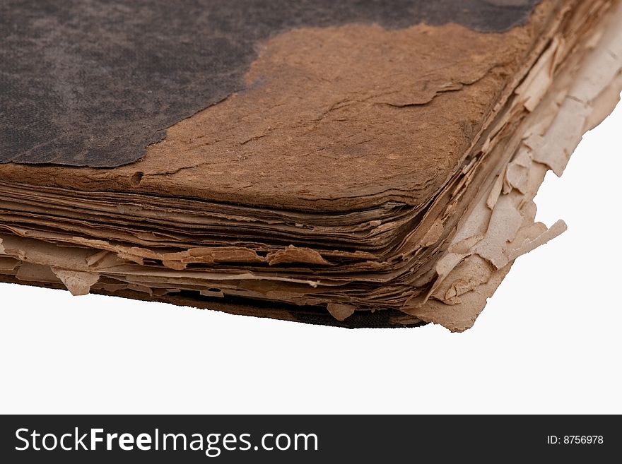 Ancient book isolated on a white background. Ancient book isolated on a white background