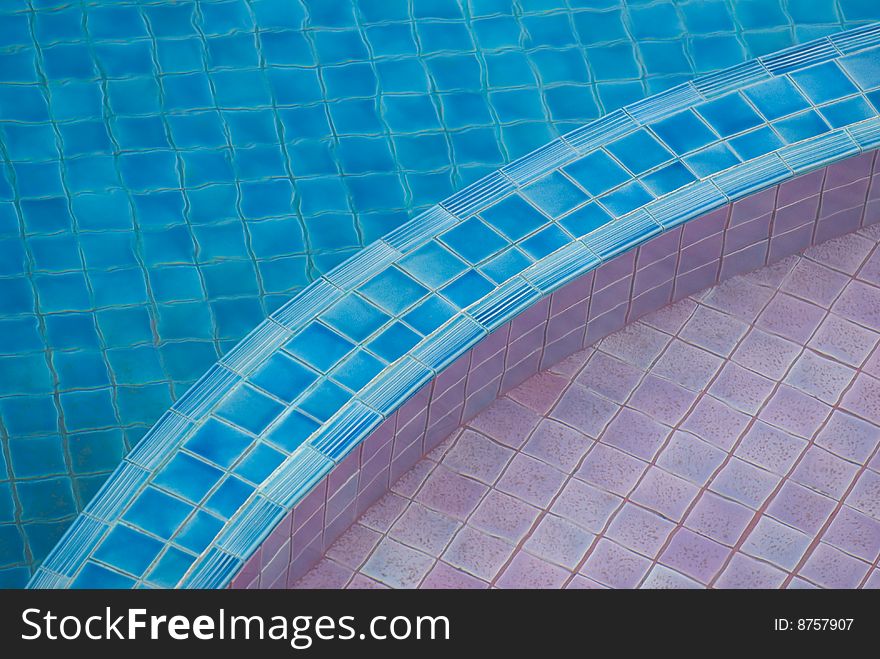 Abstract swimming pool