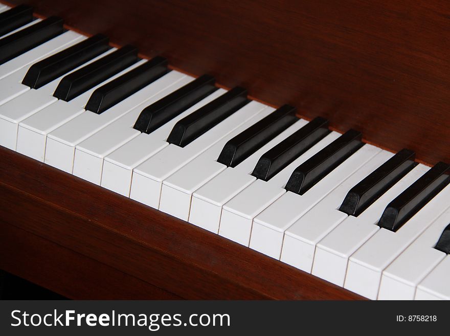 Black and white piano keys