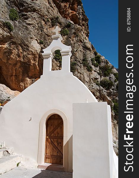 Small chapel in Kourtaliotiko gorge Crete