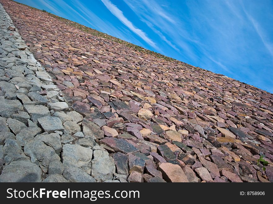 Lines of a stony road