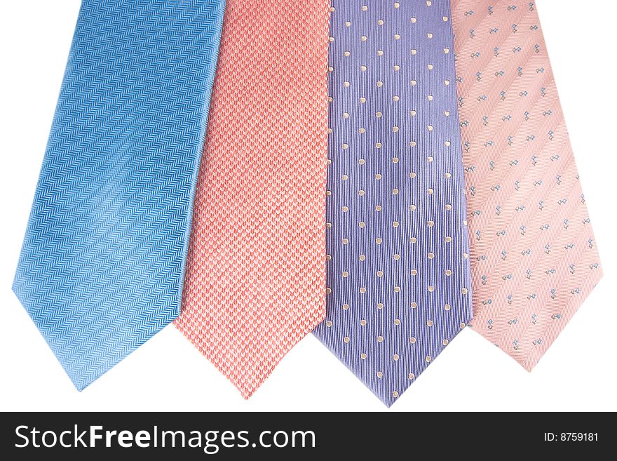 Ties isolated on the white