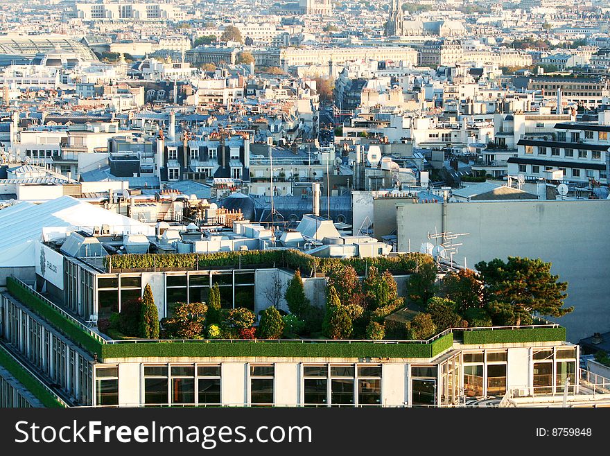 Paris panorama seen from Arc de Triomphe. Paris panorama seen from Arc de Triomphe