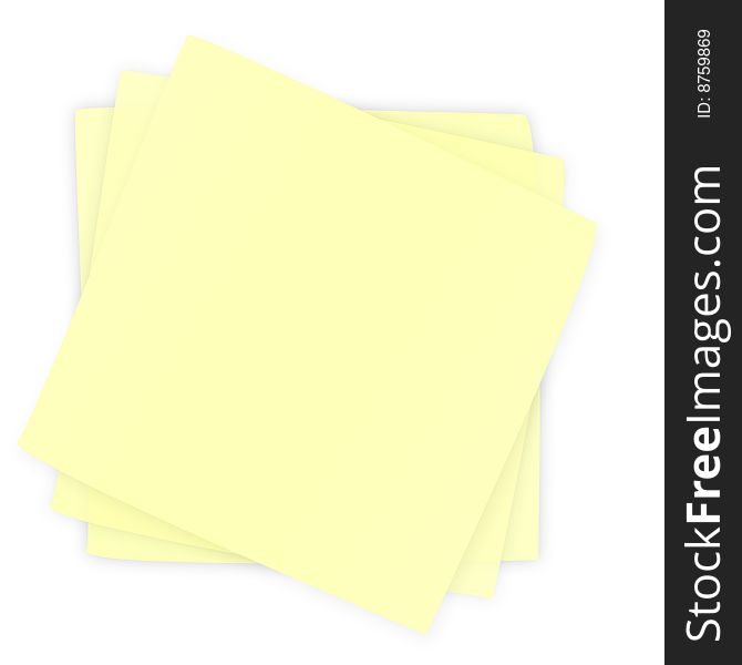 These are three yellow papers.