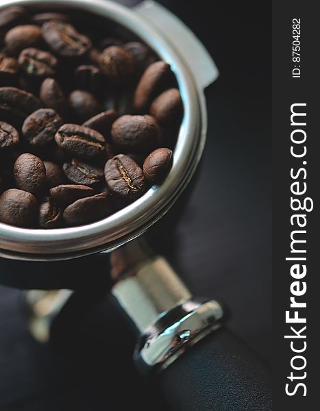 Close-up of Coffee Beans in Bowl