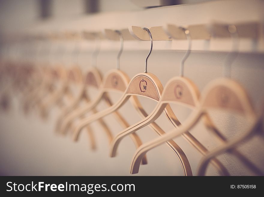 Close-up Of Clothes Hanging In Store