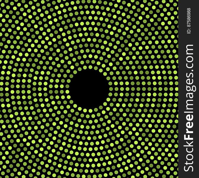 Concentric pattern of green circles. PNG on transparent background.