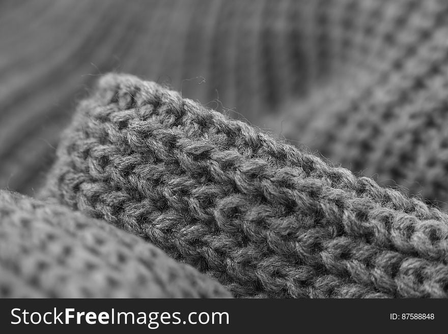 A close up of a knitted fabric.