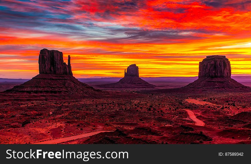 Scenic View of Sunset over Sea