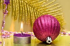 Festive New-year Candle Stock Photos Festive New-year Candle Stock Photos
