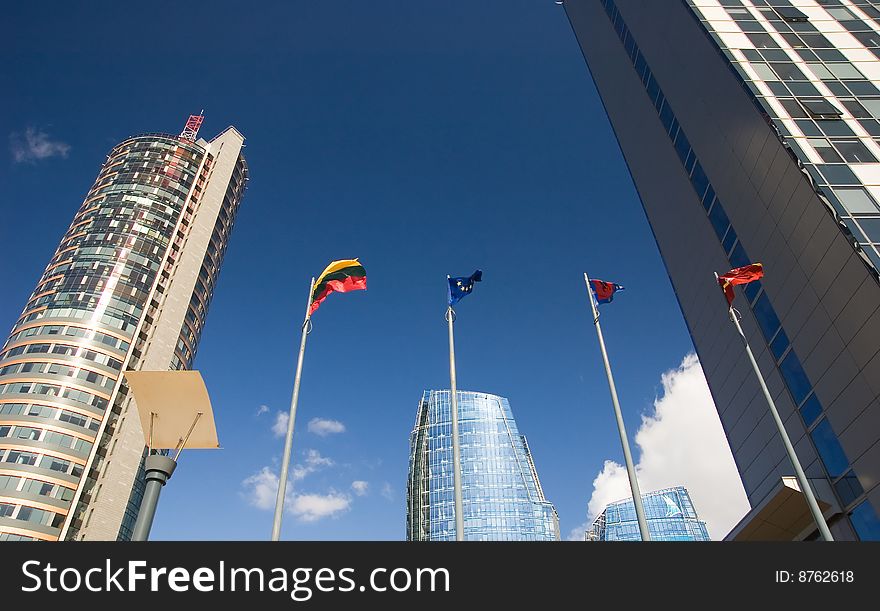 New skyscraper business centre in Vilnius, Lithuania, Europe. New skyscraper business centre in Vilnius, Lithuania, Europe