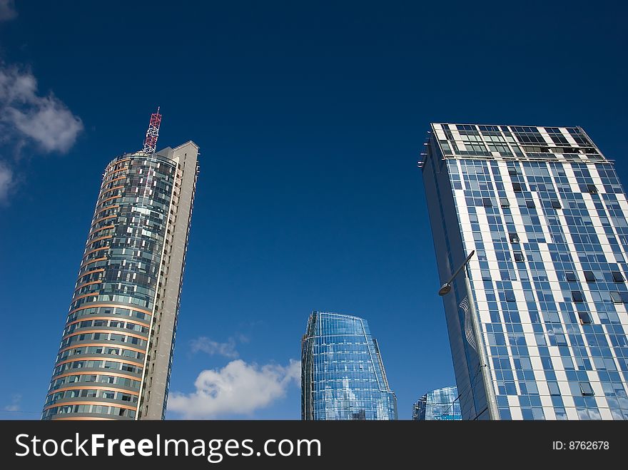 Skyscraper and blue sky