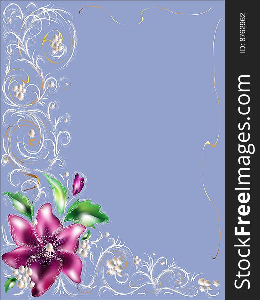 Abstract background made of flower and curls. Abstract background made of flower and curls