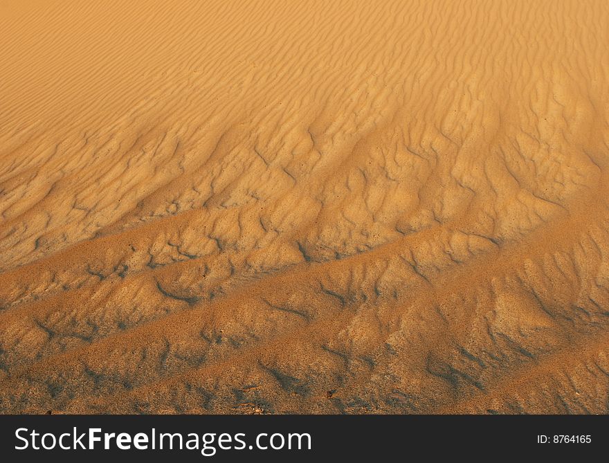 Sandy waves. Sahara, Western Desert, Egypt