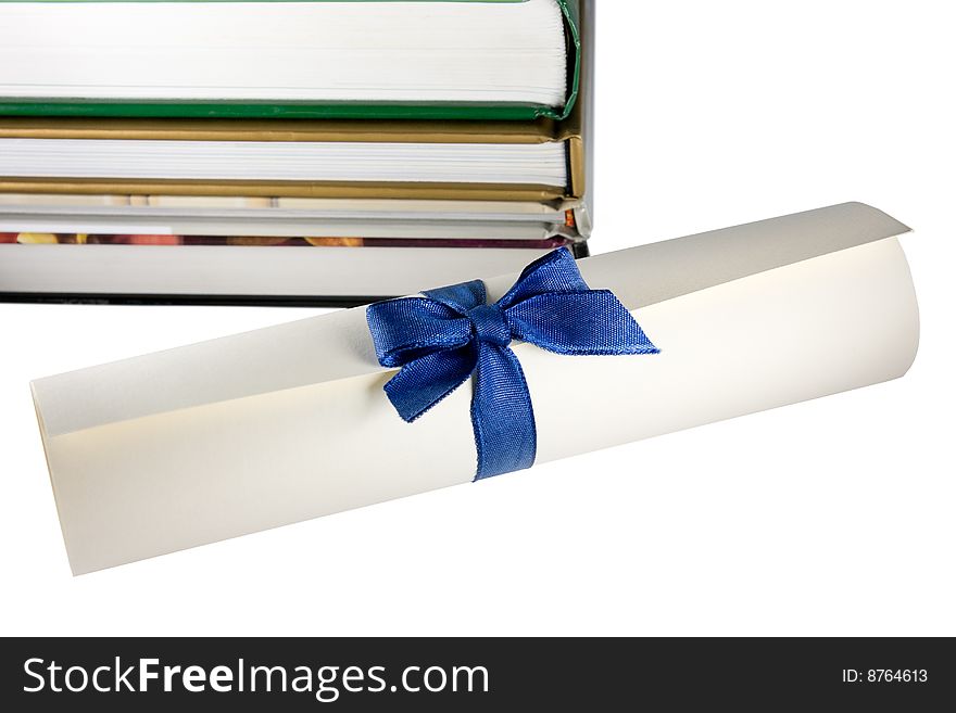 Certificate Scroll And Books