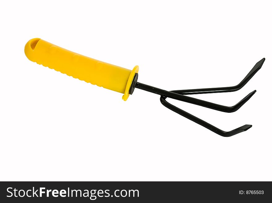 Stock photo: an image of a garden rake isolated