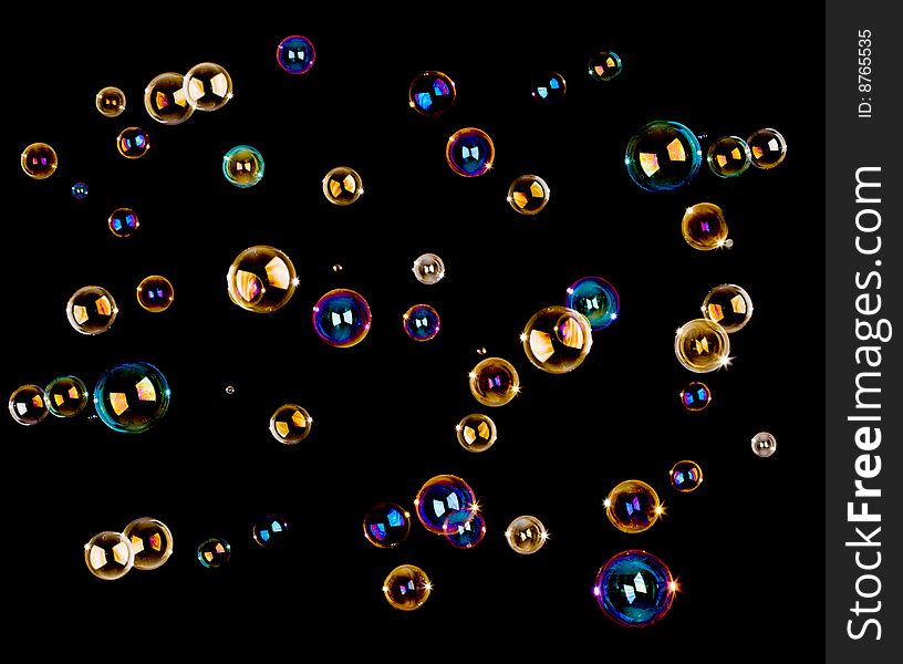 Colorful soap bubbles