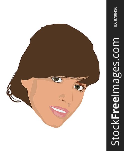 Vector illustration of a beautiful girl next door. Vector illustration of a beautiful girl next door.