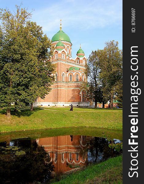 The Vladimir cathedral of the Spaso-Borodino monastery, Borodino, Moscow state